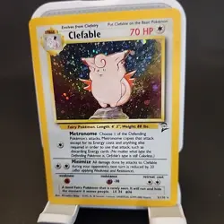 Clefable - 5/130 - Holo - NM/Mint - Pokemon - Base Set 2 -Never Played - SWIRL - Image 1