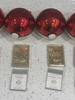 1999 Pokemon Gold Plated 23K Cards Set Burger King Promotion, Full Set of 6 - Image 2