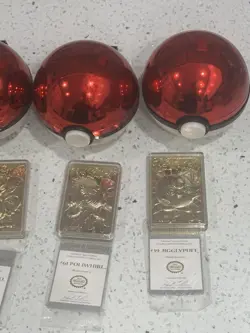 1999 Pokemon Gold Plated 23K Cards Set Burger King Promotion, Full Set of 6 - Image 3