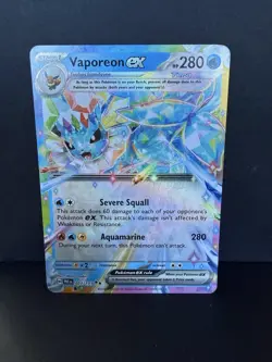 Pokemon TCG Vaporeon EX Double Rare Holo Card 23/131 Prismatic Evolutions - Image 1