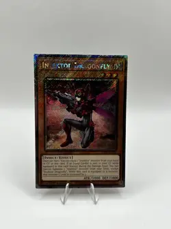 Yugioh! TCG Inzektor Dragonfly Quarter Century Platinum Secret Rare - RA04-EN172 - Image 1