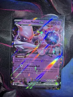 Pokemon Team Rocket's Mewtwo EX Sv10 Destined Rivals Double Rare Holo 081/182 - Image 1