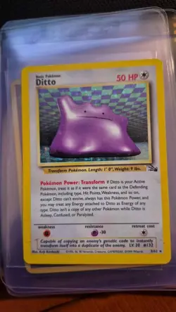 Ditto Holo Fossil 3/62 WOTC Pokemon Card - Image 1