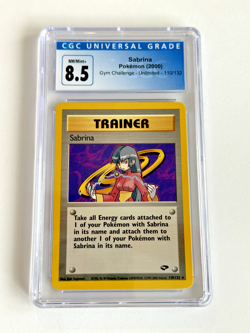 SABRINA - GYM CHALLENGE - UNLIMITED 110/132 - CGC 8.5 MINT 2000 POKEMON - Image 1
