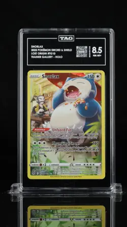 2022 POKEMON SWORD & SHIELD LOST ORIGIN #TG10 FULL ART/SNORLAX TAG 8.5 NM MT+ - Image 1