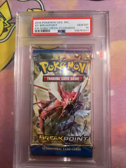 2016 Pokemon XY Breakpoint shiny Mega Gyarados Pack Pop 14 - Image 1