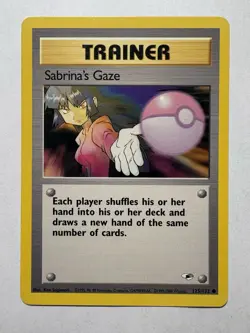 Pokemon WOTC TCG Vintage Sabrina's Gaze 125/132 Gym Heroes Regular LP - Image 1