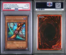 2002 YuGiOh Right Leg Of The Forbidden One Ultra Rare LOB-120 PSA 6 - Image 4