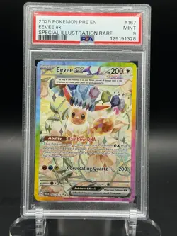 Pokemon Eevee ex #167 Sv: Prismatic Evolutions SIR Holo PSA 9 167/131 - Image 1