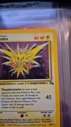 Pokemon Zapdos 15/62 Fossil Holo - Image 3