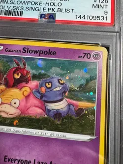 PSA 9 GALARIAN SLOWPOKE SWSH126 HOLO SWIRL BLACK STAR PROMO POKEMON MINT - Image 3