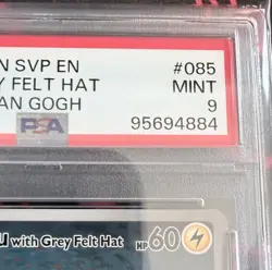 2023 Pokemon SVP EN x Van Gogh #085 Pikachu with Grey Felt Hat PSA 9 MINT - Image 3