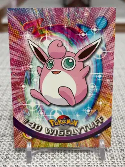 1999 Topps Pokemon #40 Wigglytuff (TV Animation Series 1) Black Logo LP - Image 1