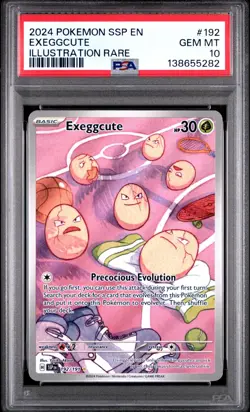 Pokemon Exeggcute 192/191 Illustration Rare Sv08: Surging Sparks PSA 10 GEM MINT - Image 1