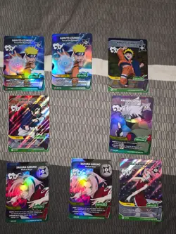 Naruto 1. Edition Mythos TCG Holo Team 7 Cards - Image 1