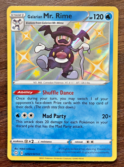 HOLO Galarian Mr. Rime SV021/SV122 - 2021 Pokemon Shining Fates Rare Card - NM - Image 1