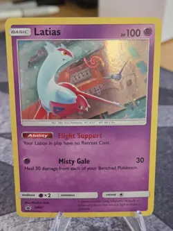 Pokemon Latias TCG SM87 SWIRL! Black Star Promo Holo Card - Image 1