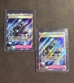 Pokemon TCG Punk Helmet Trainer Tool Holo x2 Card Lot 221/198 - Image 1