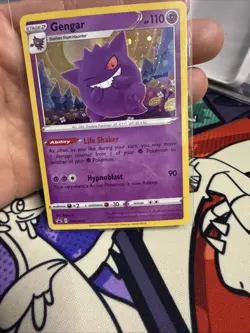 Gengar w/Swirl! SWSH052 Sword & Shield Black Star Promo Card Champions Path - Image 1