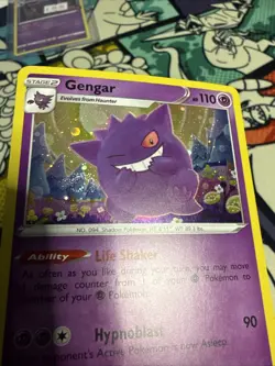 Gengar w/Swirl! SWSH052 Sword & Shield Black Star Promo Card Champions Path - Image 3