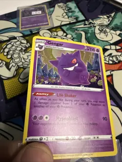 Gengar w/Swirl! SWSH052 Sword & Shield Black Star Promo Card Champions Path - Image 4