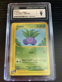 CGC 9 Oddish 122/165 Expedition 2002 Pokemon Card - Image 1