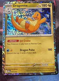 Pokemon TCG Dragonite Promo Holo Card 012/015 McDonald's 2024 Promos - Image 1