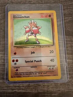 Hitmonchan 7/102 Holo Base Set 1999 WOTC Vintage Pokemon Card - Image 1