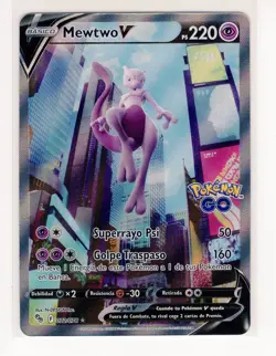 ~ESP~ SPANISH Mewtwo V Alt Art 072/078 Go Pokemon Card (LB3) - Image 1