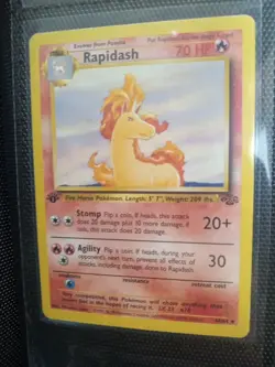 Pokemon TCG Rapidash Jungle 1st Edition Uncommon Card 44/64 NM Condition - Image 1
