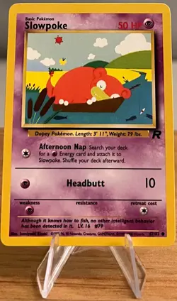 Slowpoke #79 Non-Holographic Pokemon Card Near Mint 67/82 Common Team Rocket Set - Image 3
