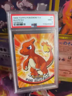 Pokemon Card Glutexo Charmeleon Topps Blue Logo 1999 Deutsch PSA 9 - Image 1