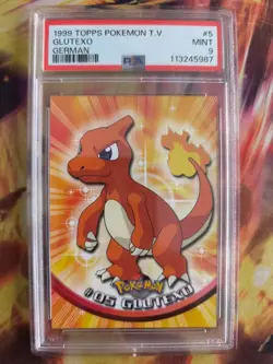 Pokemon Card Glutexo Charmeleon Topps Blue Logo 1999 Deutsch PSA 9 - Image 2
