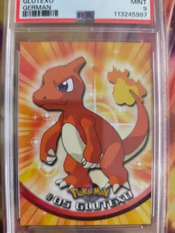 Pokemon Card Glutexo Charmeleon Topps Blue Logo 1999 Deutsch PSA 9 - Image 3