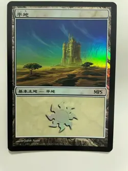 MTG JAPANESE PROMO DCI FOIL MPS PLAINS NM 2008/2009 MAGIC THE GATHERING CARD - Image 1