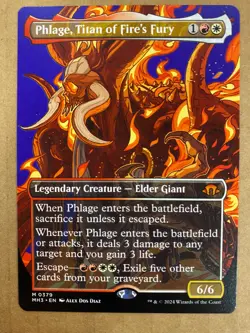 MTG 1x BORDERLESS Phlage, Titan of Fire's Fury 379 Modern Horizons 3 Magic x1 NM - Image 1