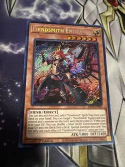 Yugioh! Fiendsmith Engraver RA04-EN049 Secret Rare 1st Edition NM - Image 1