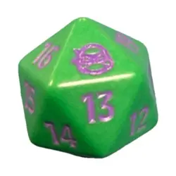 Purple MTG Teenage Mutant Ninja Turtles, Spindown D20 Die Donatello TMNT - Image 1