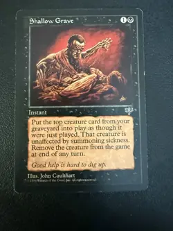 Shallow Grave Mirage Magic the Gathering MTG Black Instant Rare - Image 1