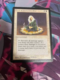 MTG - CIRCLE OF PROTECTION BLUE - BETA - LP - Image 1
