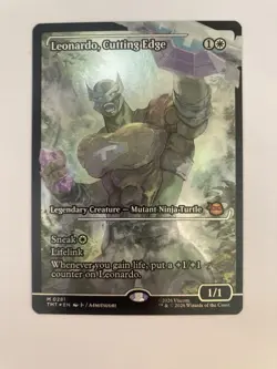 MTG TMNT Leonardo, Cutting Edge (Showcase) Foil #281 - Image 1