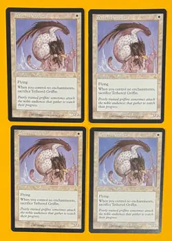 MTG TETHERED GRIFFIN (x4) Urza's Destiny (OldManMTG 010-898) - Image 1