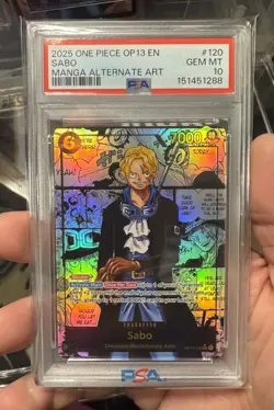 2025 ONE PIECE OP13-CARRYING ON HIS WILL #120 SABO MANGA ALTERNATE ART - Image 1