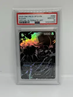 Namco One Piece CCG Kuzan Super Rare Alternate Art Foil OP10-082 PSA 10 2025 - Image 1