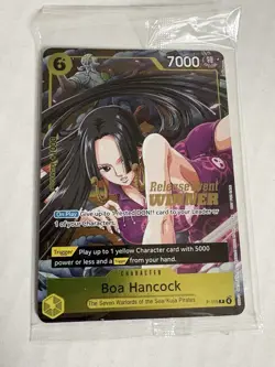One Piece Boa Hancock OP-15 Pre Release Event Winner P-115 Holo Stamp - Image 1