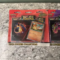Set Of 2 X POKEMON ASCENDED HEROES Tech Sticker Collection BRAND NEW/SEALED! - Image 2
