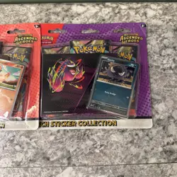 Set Of 2 X POKEMON ASCENDED HEROES Tech Sticker Collection BRAND NEW/SEALED! - Image 3