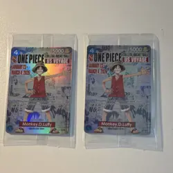 Bandai Namco One Piece Card Game US Voyage Monkey D. Luffy Promo Cards 2 Cards - Image 1