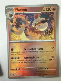 Pokemon Rev Holo Lot Prismatic Evolutions Glaceon Flareon + 4 Cards Poke Ball - Image 5