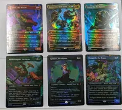 MTG TMNT Teenage Mutant Ninja Turtles Borderless Mythic Foil Set of 6 Cards 1-6 - Image 1